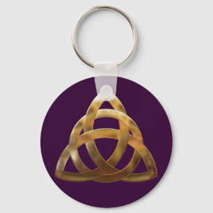Celtic Gold Trinity Knot Sleutelhanger