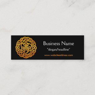 Celtic Golden D1b Irish Celtic Profile Card Mini Visitekaartje