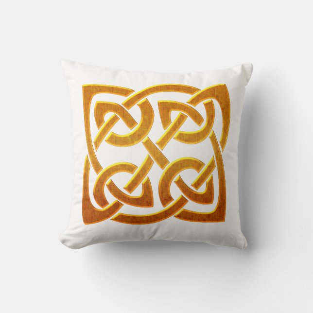Celtic Golden D2 Irish Celtic Design Kussen (Voorkant)