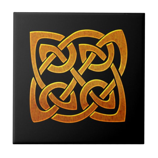 Celtic Golden D2 Irish Celtic Design Tegeltje (Voorkant)