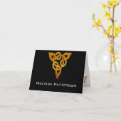 Celtic Golden D3 Elegant Personal Note Card Kaart (Gele Bloem)