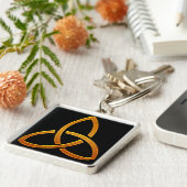Celtic Golden Trinity Design Sleutelhanger (Zijkant)