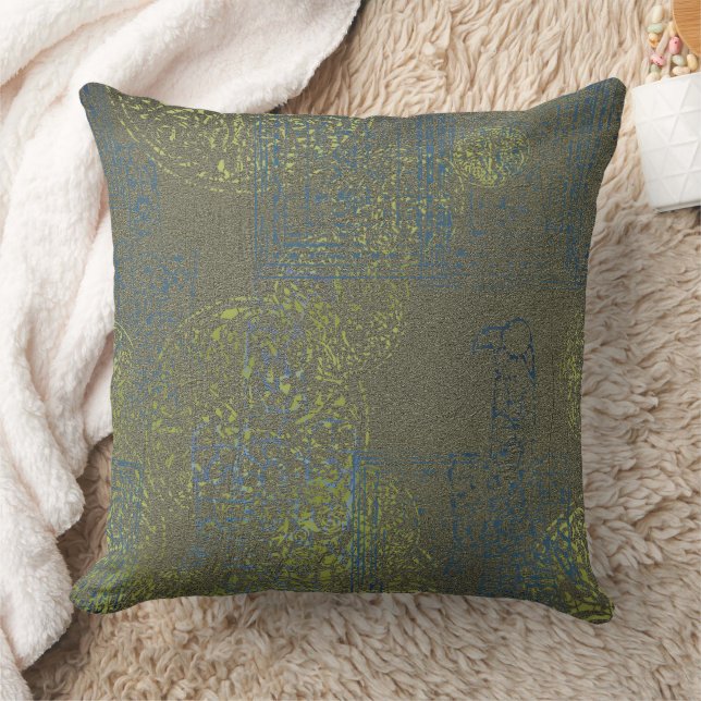 Celtic Green Blue Pattern Kussen (Deken)