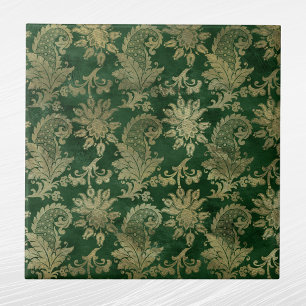 Celtic Green Gold Paisley Floral Pattern Tegeltje