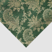 Celtic Green Gold Paisley Floral Pattern Tissuepapier (Detail)