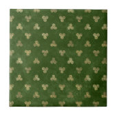 Celtic Green Gold Triple Spiral Tegeltje (Voorkant)