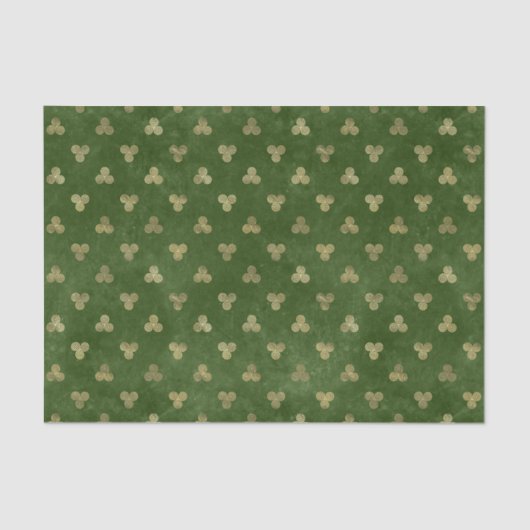 Celtic Green Gold Triple Spiral Tissuepapier (Voorkant)