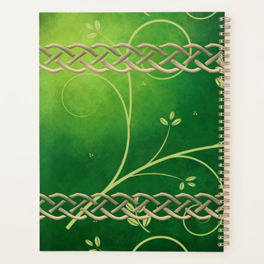 Céltic Green Knots & Feuilles (Dos)
