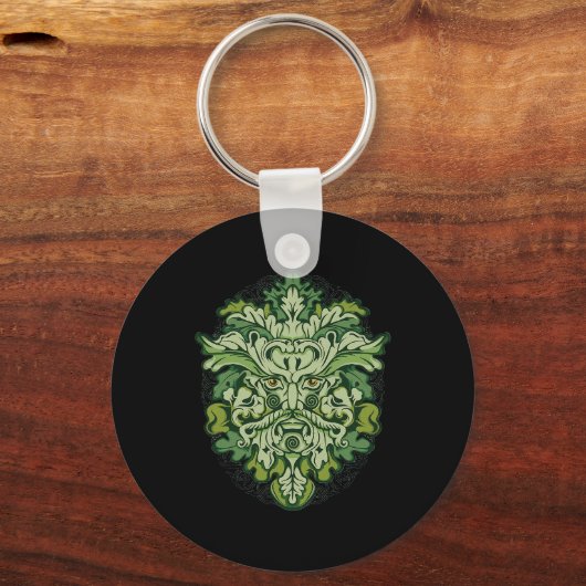 Celtic Green Pagan Irish Scottish Mythology God Sleutelhanger (Voorkant)