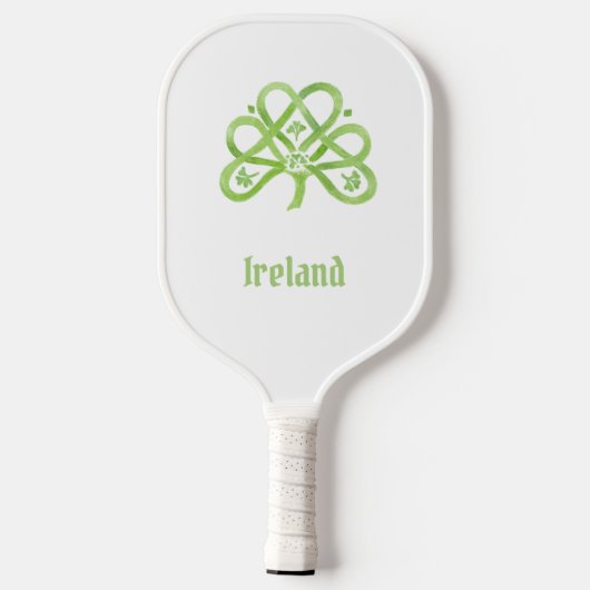 Celtic Green Waterverf Shamrock CUSTOM Pickleball Paddle (Achterkant)