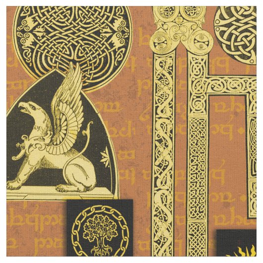 Celtic Griffin en Kells Stof (Close Up)