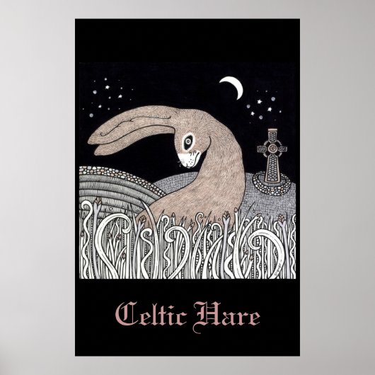 Celtic Hare Fine Art Poster (Voorkant)