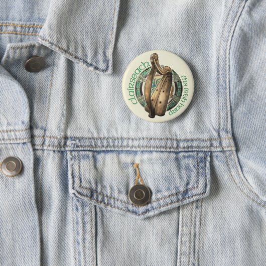 Celtic Harp Button (In situ)