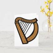 Celtic Harp Instrument Note Cards Kaart (Gele Bloem)