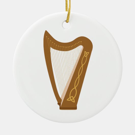 Celtic Harp Keramisch Ornament (Voorkant)