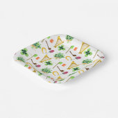 Celtic Harp St. Patrick's Day Pattern Papieren Bordje (Gebogen)