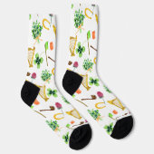 Celtic Harp St. Patrick's Day Pattern Sokken (Rechts)