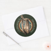 Celtic Harp Stickers (Envelop)
