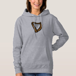 Celtic Harp Womens Hoodie