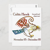 Celtic Hawk Briefkaart (Voorkant / Achterkant)