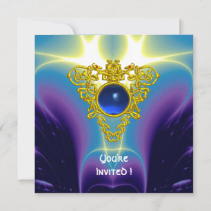 CELTIC HEART, helder blauw, paars violet Kaart