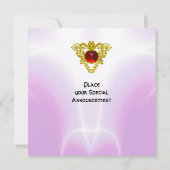 CELTIC HEART, helder rood, roze violet goud Kaart (Achterkant)