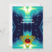 CELTIC HEART helderblauw Kaart (Achterkant)