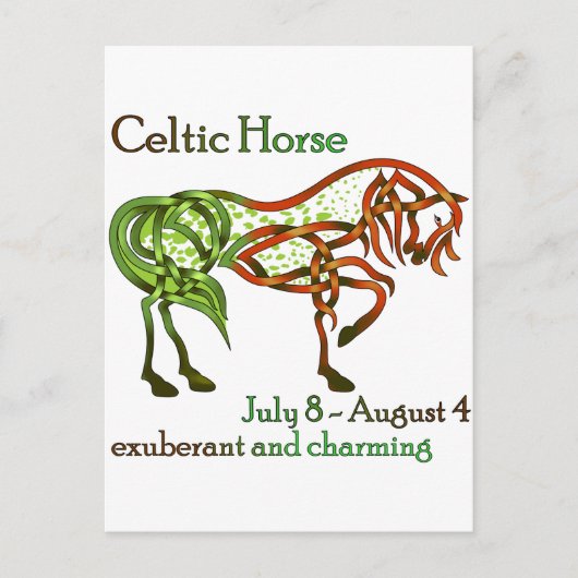 Celtic Horse Briefkaart (Voorkant)