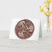 Celtic Horse Knot Kaart (Gele Bloem)