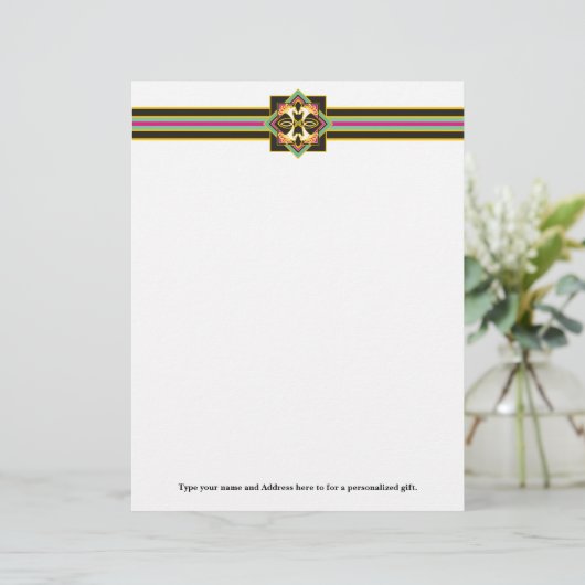 Celtic Horses Letterhead Persoonlijk Briefhoofd (Staand voorkant)