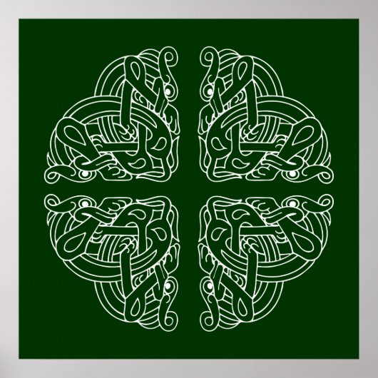 Celtic Hounds Mandala Design Poster (Voorkant)