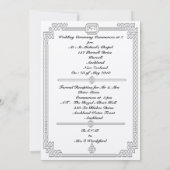 Celtic Ice Wolf Wedding Invitation Kaart (Achterkant)