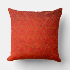 Celtic Icon on Old Red Velvet Effect Background Kussen
