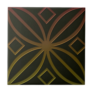 Celtic Inspired Tegel # 4 in brons en groen Tegeltje
