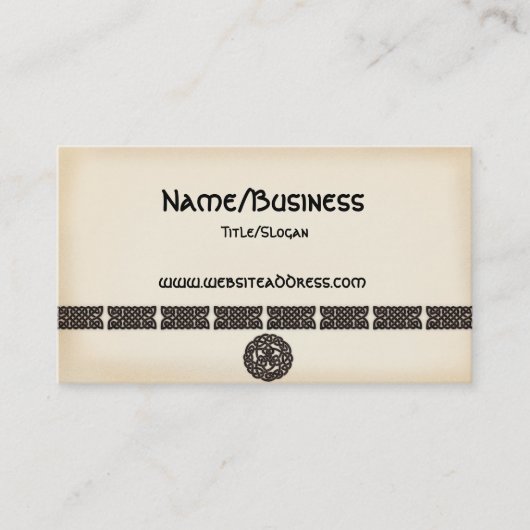 Celtic Irish Bars & Symbols Design Visitekaartjes (Voorkant)