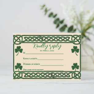 Celtic Kiss Huwelijks RSVP Kaart