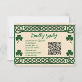 Céltic Kiss QR Code Mariage Carte RSVP (Devant)
