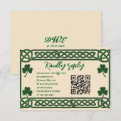 Céltic Kiss QR Code Mariage Carte RSVP (Devant / Derrière)