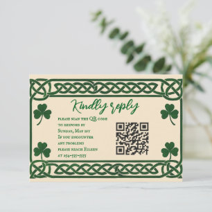 Céltic Kiss QR Code Mariage Carte RSVP