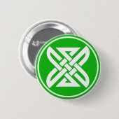 Celtic Knot 1 Green Ronde Button 5,7 Cm (Voorkant /achterkant)