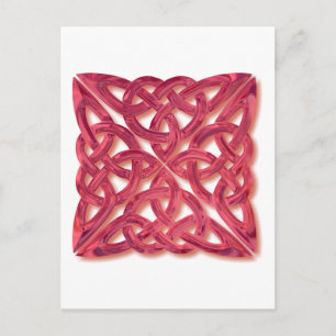 Celtic Knot 4-vierkant glas Briefkaart