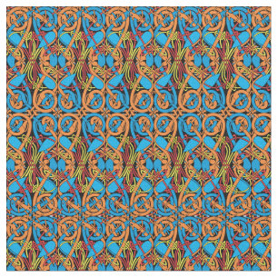 Celtic Knot Animals Lindisfarne Pattern Stof