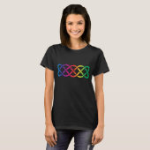 Celtic Knot Band Rainbow Lesbian Pride T-shirt (Voorkant volledig)