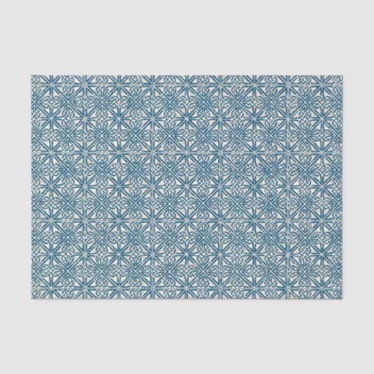 Celtic Knot Blauwgroen Blue Pattern Tissuepapier (Voorkant)