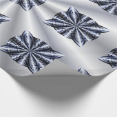 Celtic Knot Blue Metallic Cadeaupapier (Hoek)