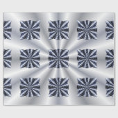 Celtic Knot Blue Metallic Cadeaupapier (Vlak)