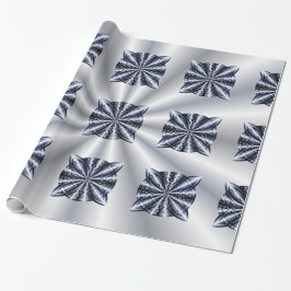 Celtic Knot Blue Metallic Cadeaupapier