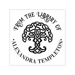 Celtic Knot Boom des Levens #1P bibliotheek boekna Zelfinktende Stempel