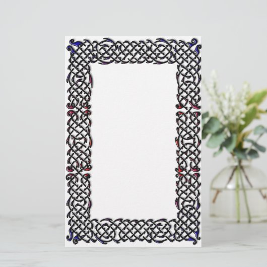 Celtic Knot Border Briefpapier (Staand voorkant)