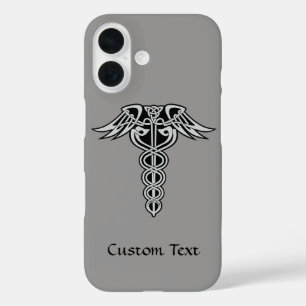 Celtic Knot Caduceus iPhone 16 Hoesje